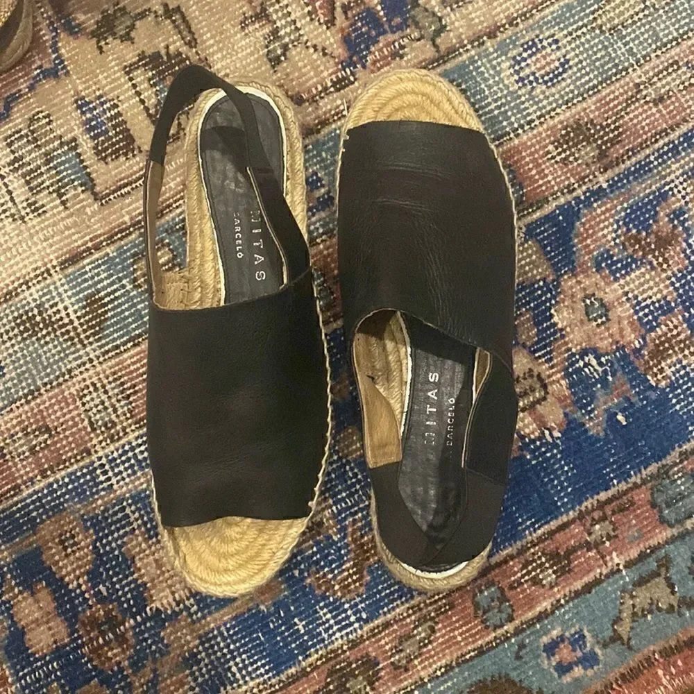 Palomitas by Paloma Barcelo Black Espadrilles